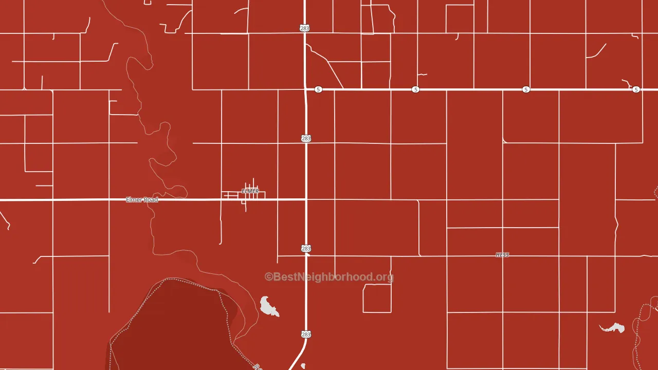 73539, OK block-group political-lean map