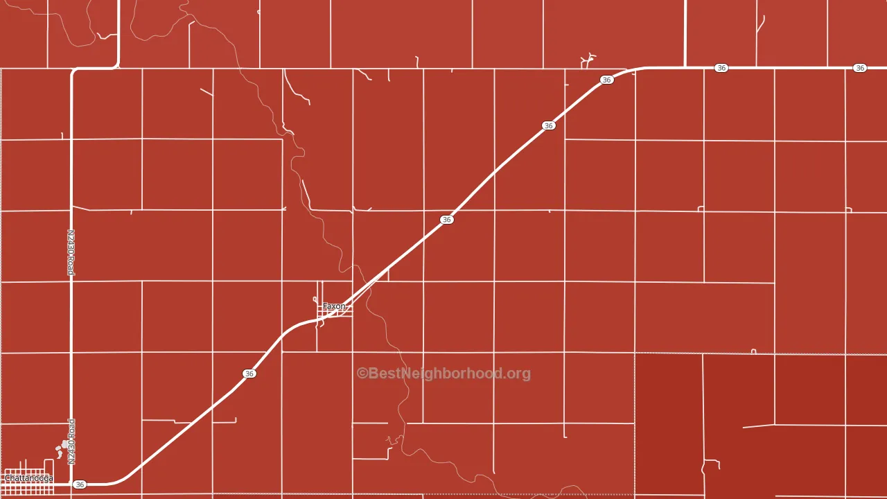 73540, OK block-group political-lean map