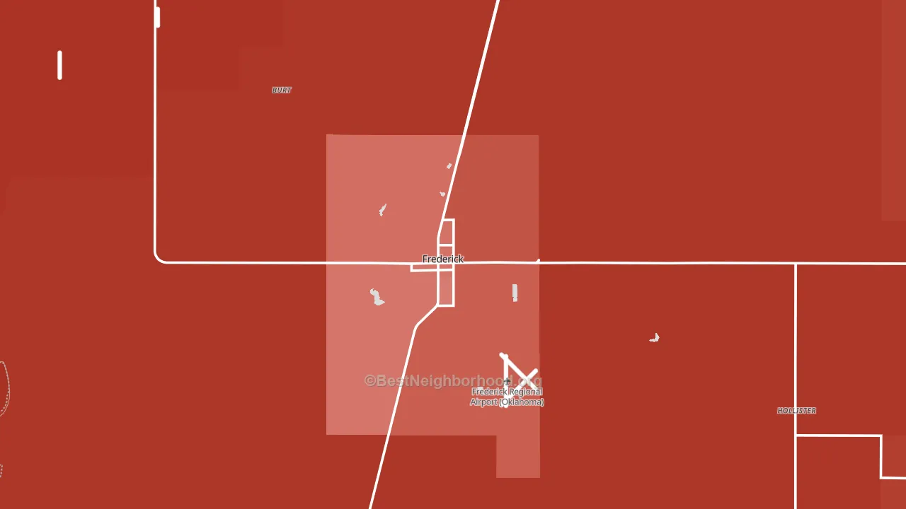 73542, OK block-group political-lean map