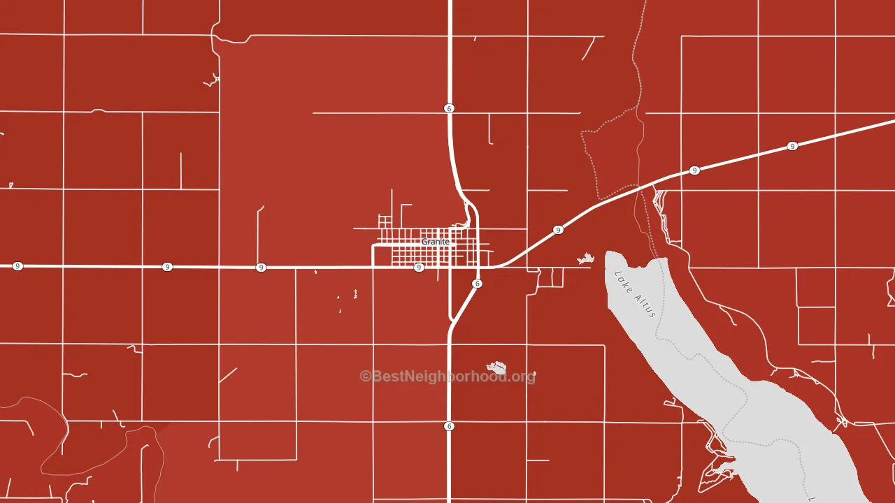 73547, OK block-group political-lean map