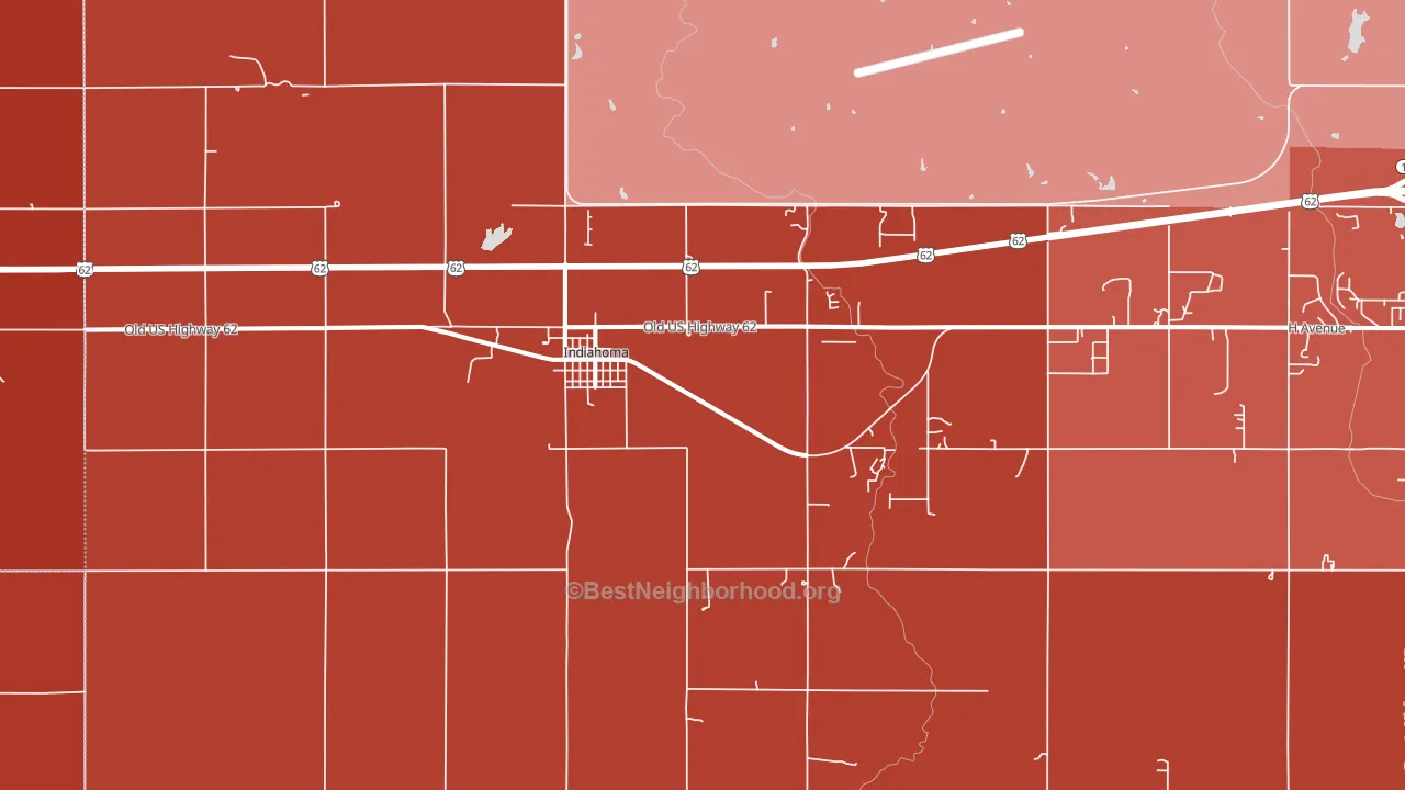 73552, OK block-group political-lean map