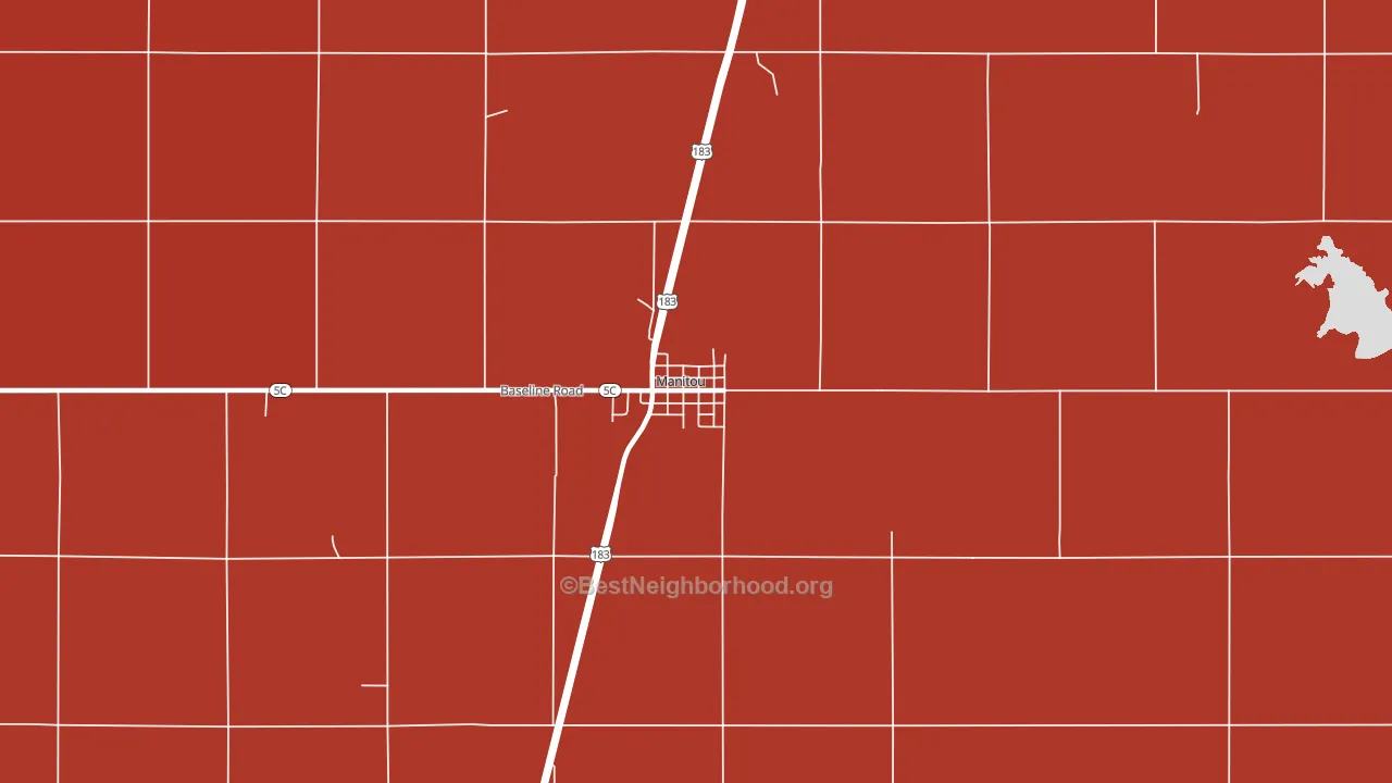 73555, OK block-group political-lean map