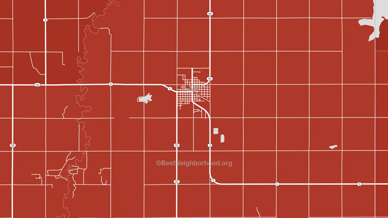 73568, OK block-group political-lean map