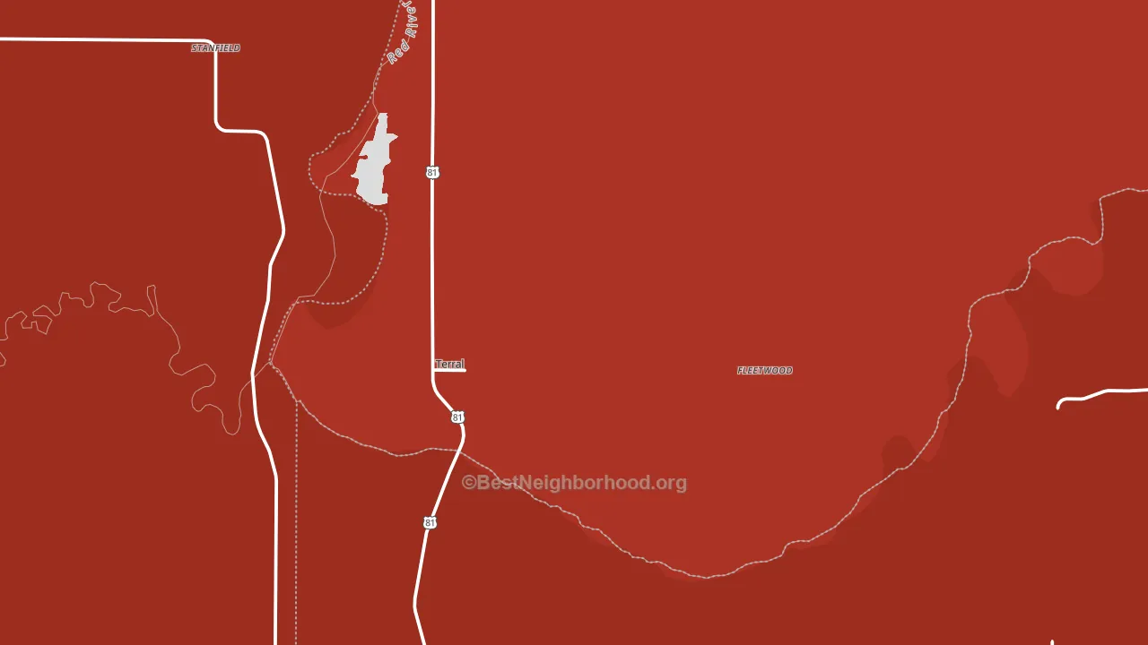 73569, OK block-group political-lean map