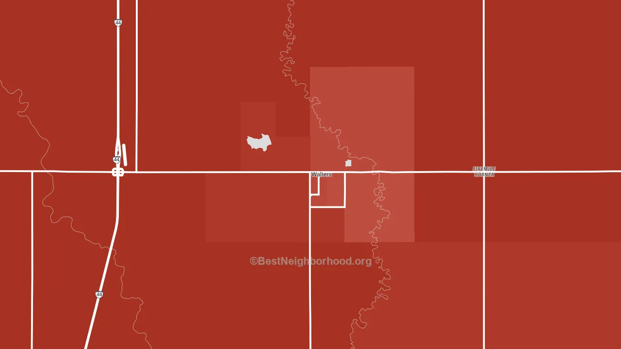 73572, OK block-group political-lean map
