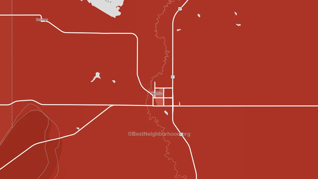 73573, OK block-group political-lean map