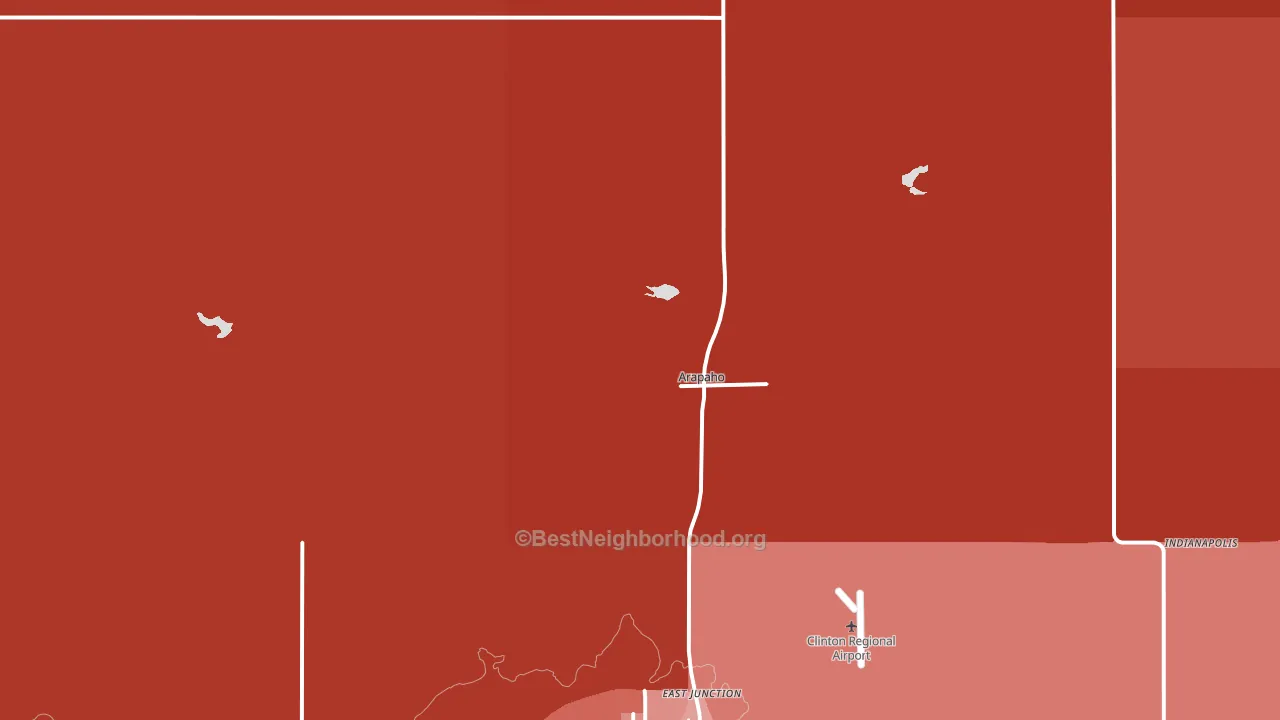 73620, OK block-group political-lean map