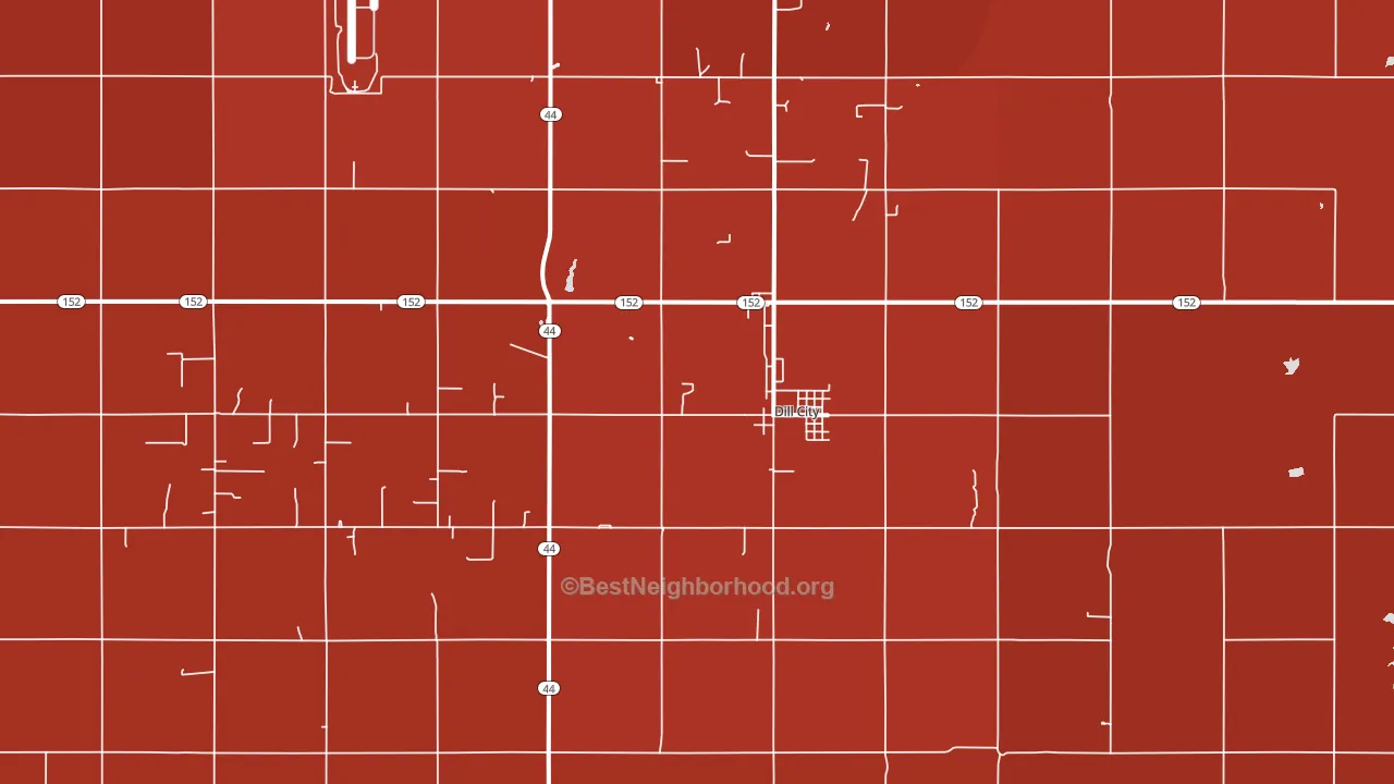 73641, OK block-group political-lean map
