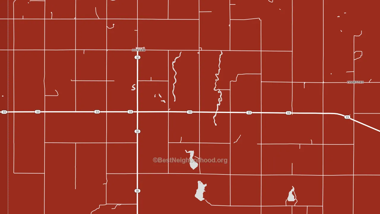 73642, OK block-group political-lean map