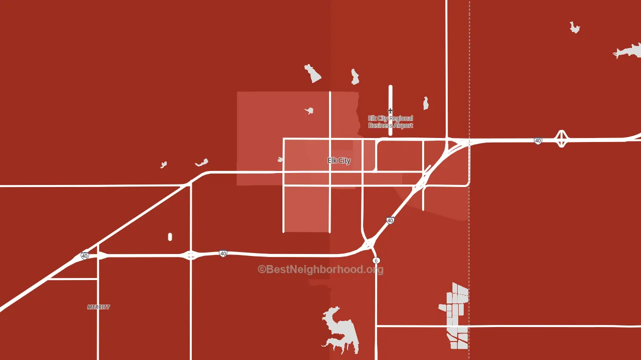 73644, OK block-group political-lean map