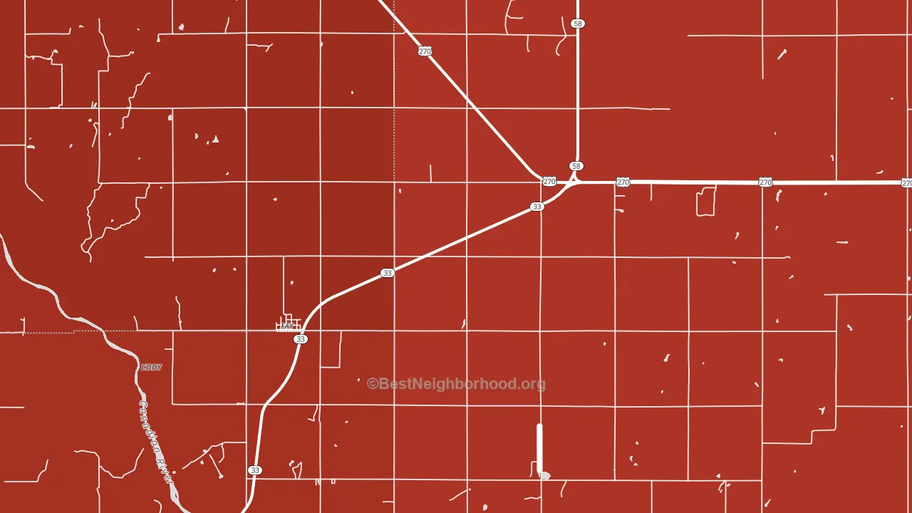 73646, OK block-group political-lean map