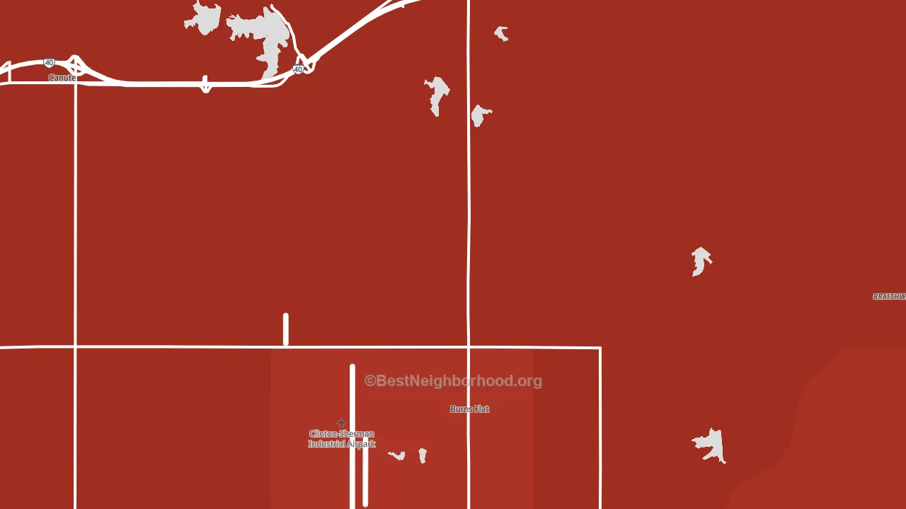 73647, OK block-group political-lean map