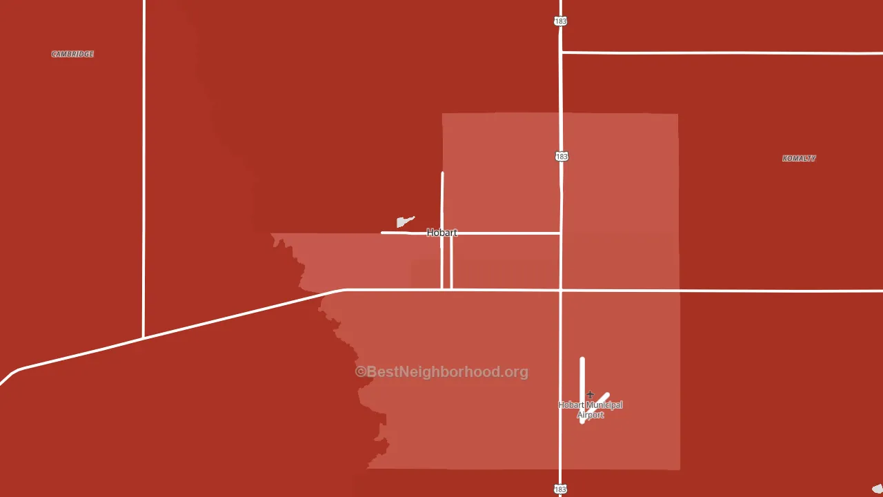 73651, OK block-group political-lean map
