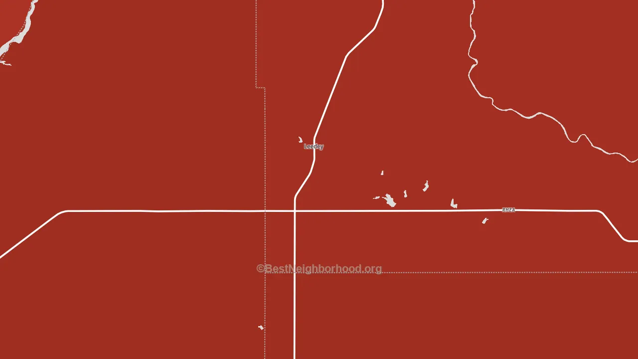 73654, OK block-group political-lean map