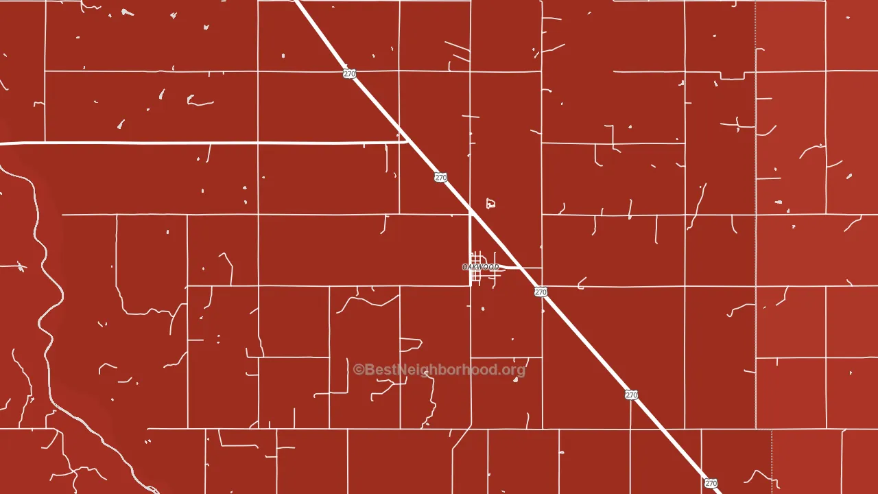 73658, OK block-group political-lean map
