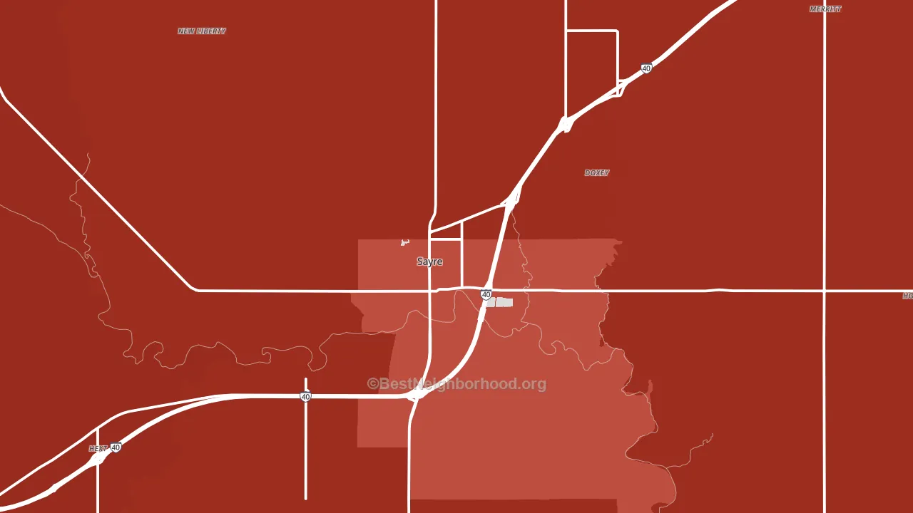 73662, OK block-group political-lean map