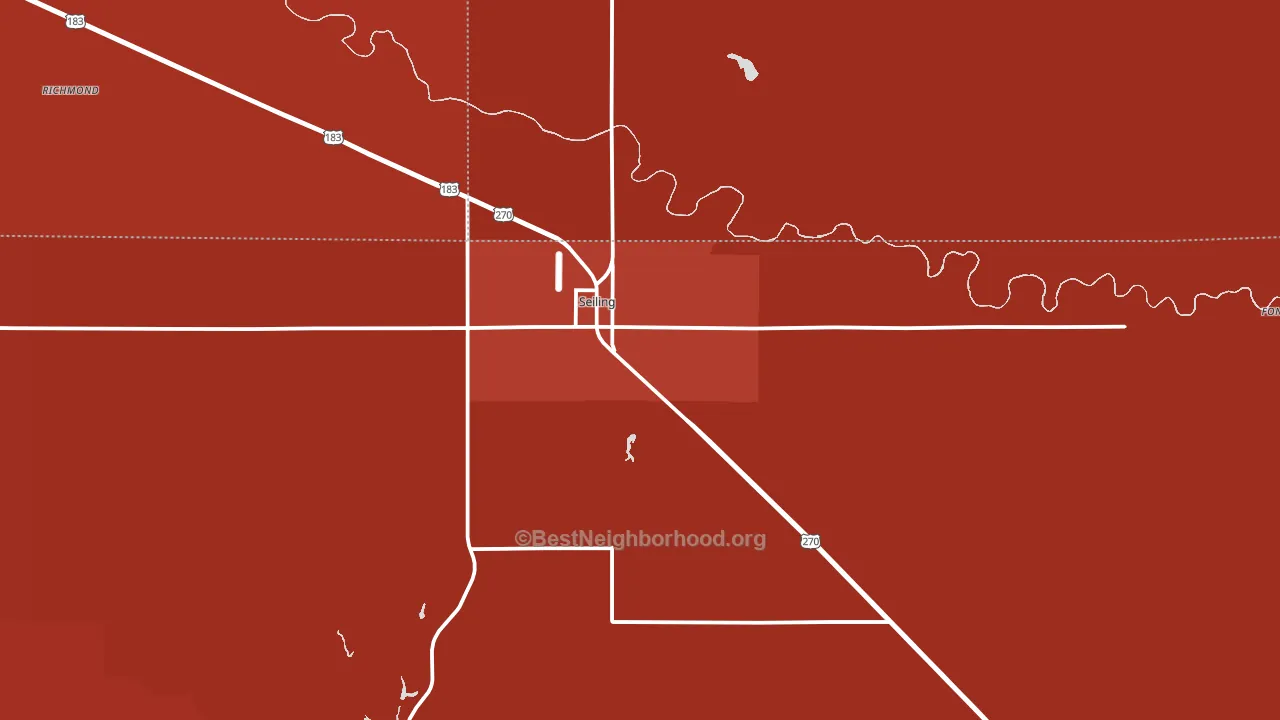 73663, OK block-group political-lean map