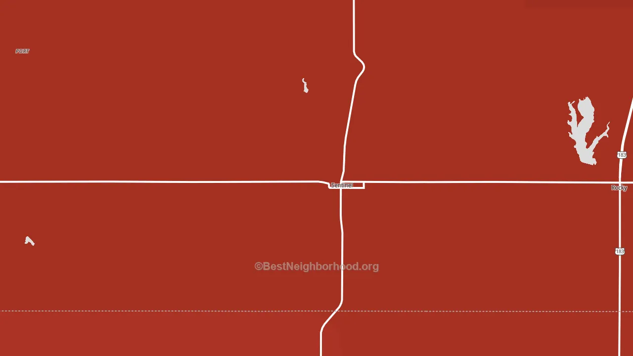 73664, OK block-group political-lean map