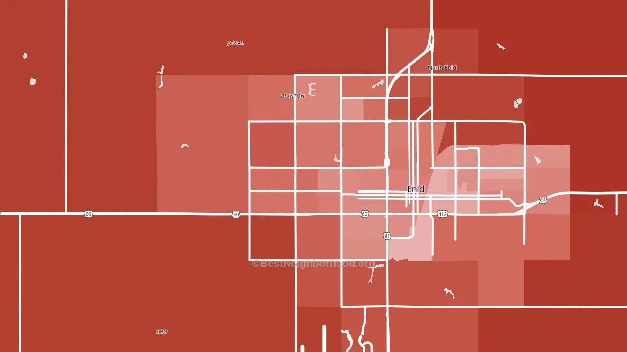 73703, OK block-group political-lean map