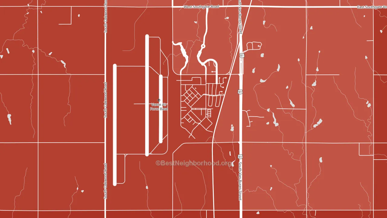 73705, OK block-group political-lean map