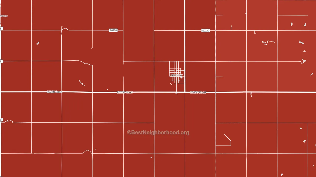 73731, OK block-group political-lean map
