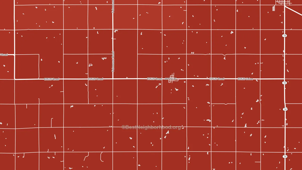 73733, OK block-group political-lean map