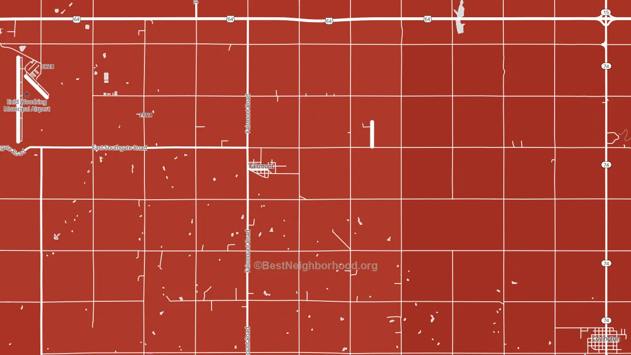 73736, OK block-group political-lean map