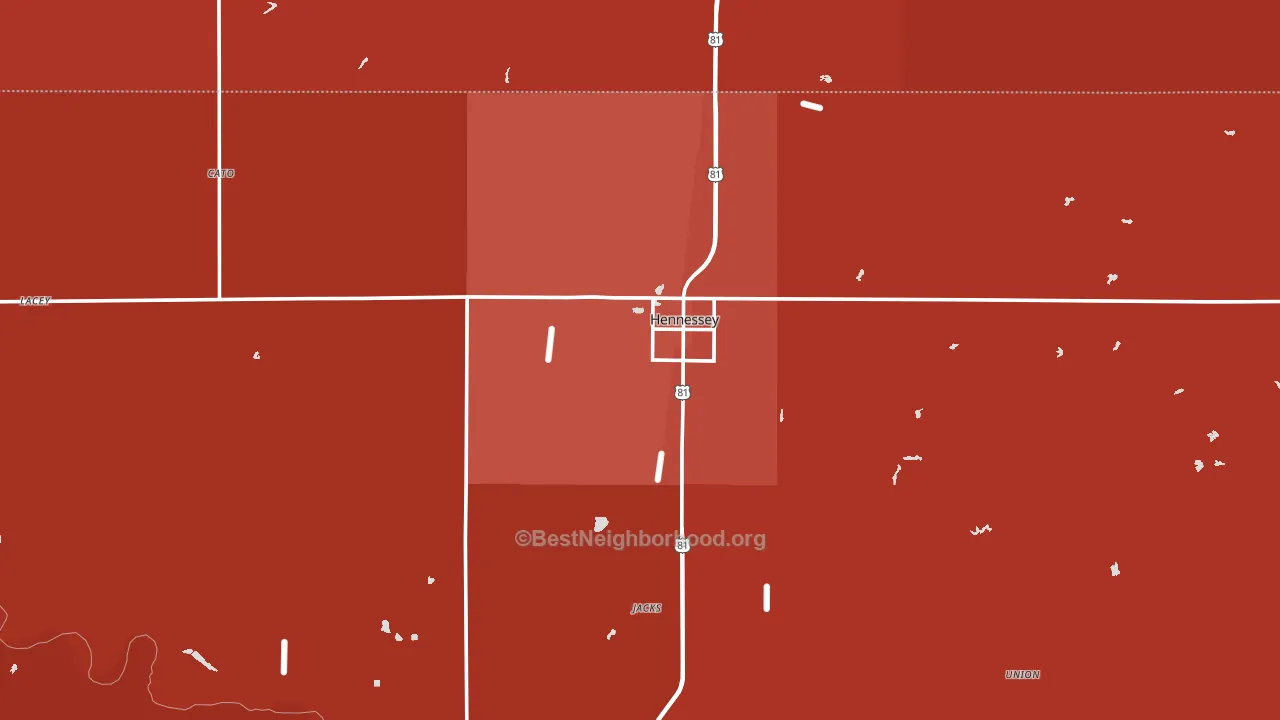 73742, OK block-group political-lean map