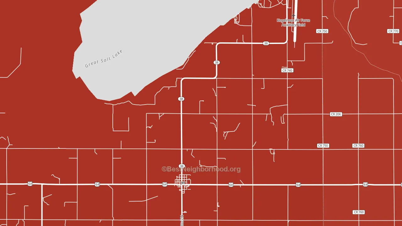 73749, OK block-group political-lean map