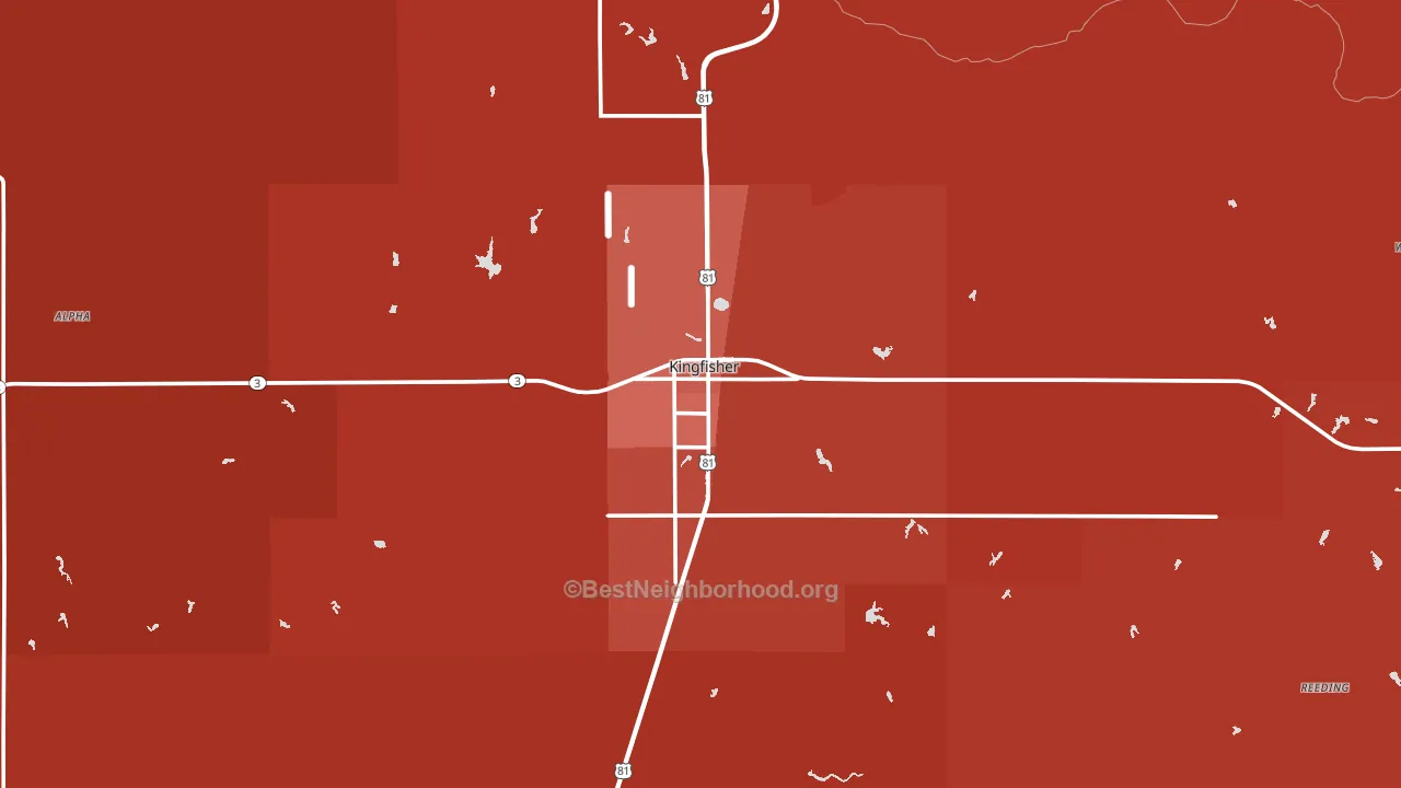 73750, OK block-group political-lean map