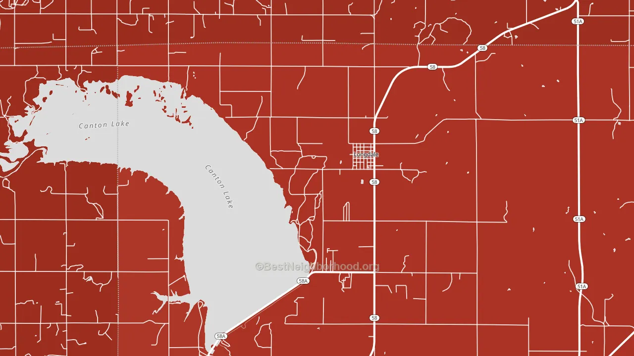 73755, OK block-group political-lean map
