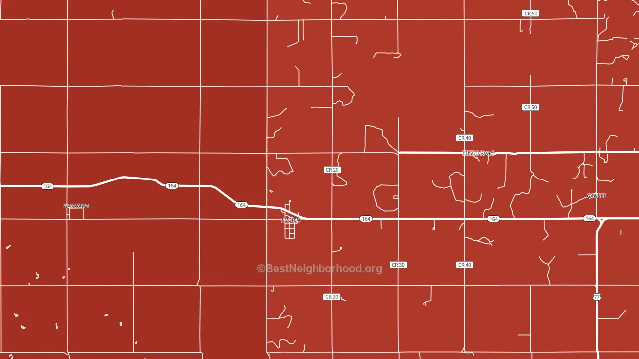 73757, OK block-group political-lean map