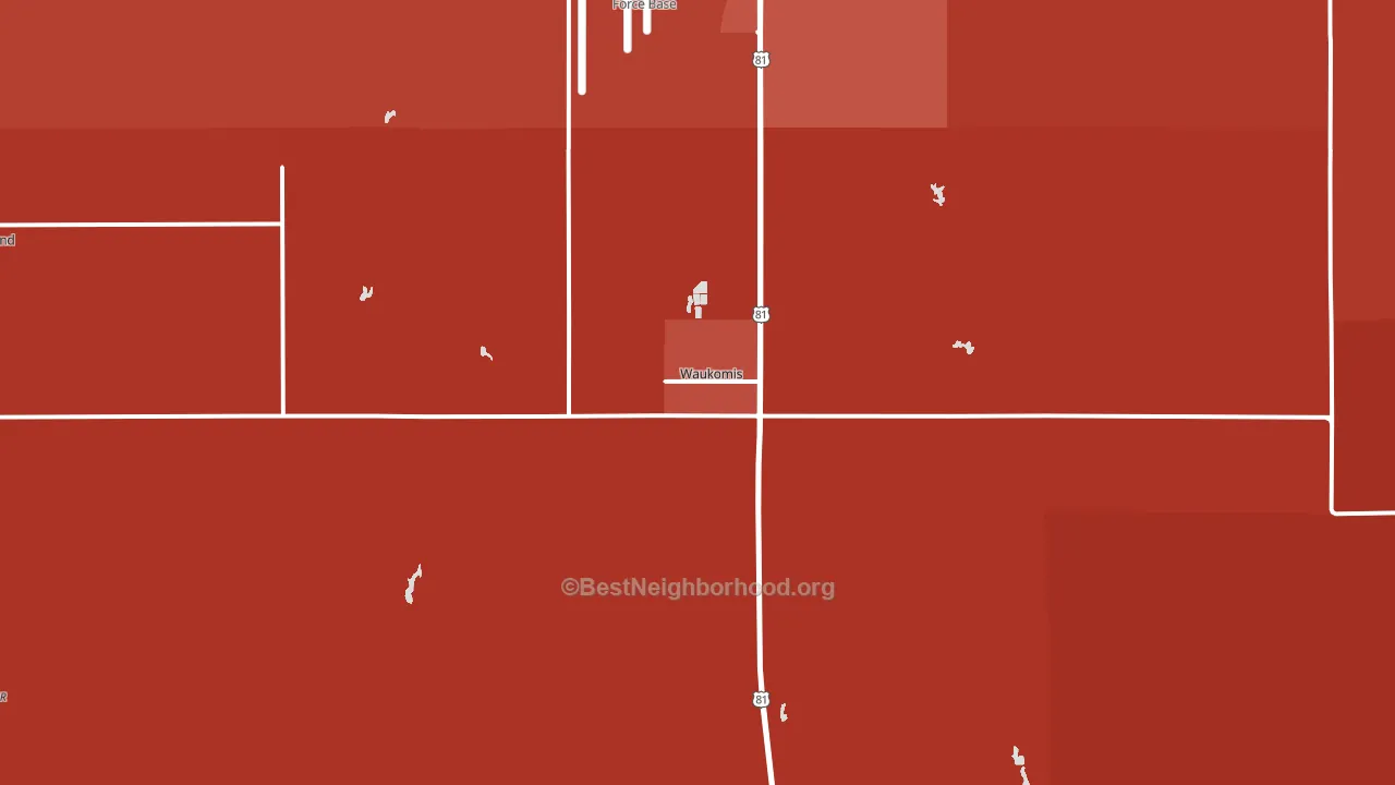 73773, OK block-group political-lean map