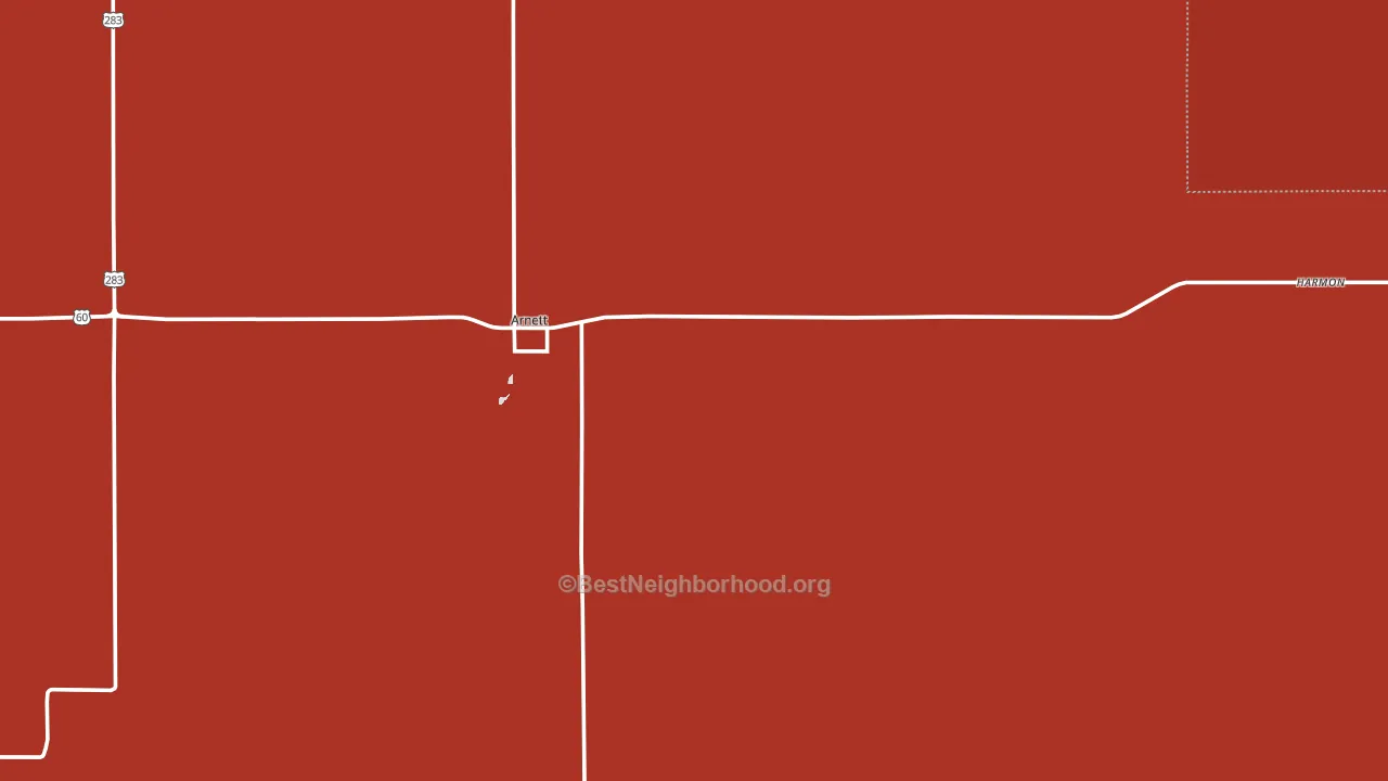 73832, OK block-group political-lean map