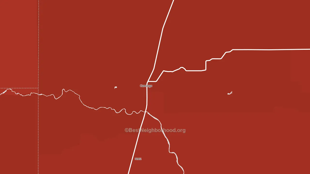 73835, OK block-group political-lean map