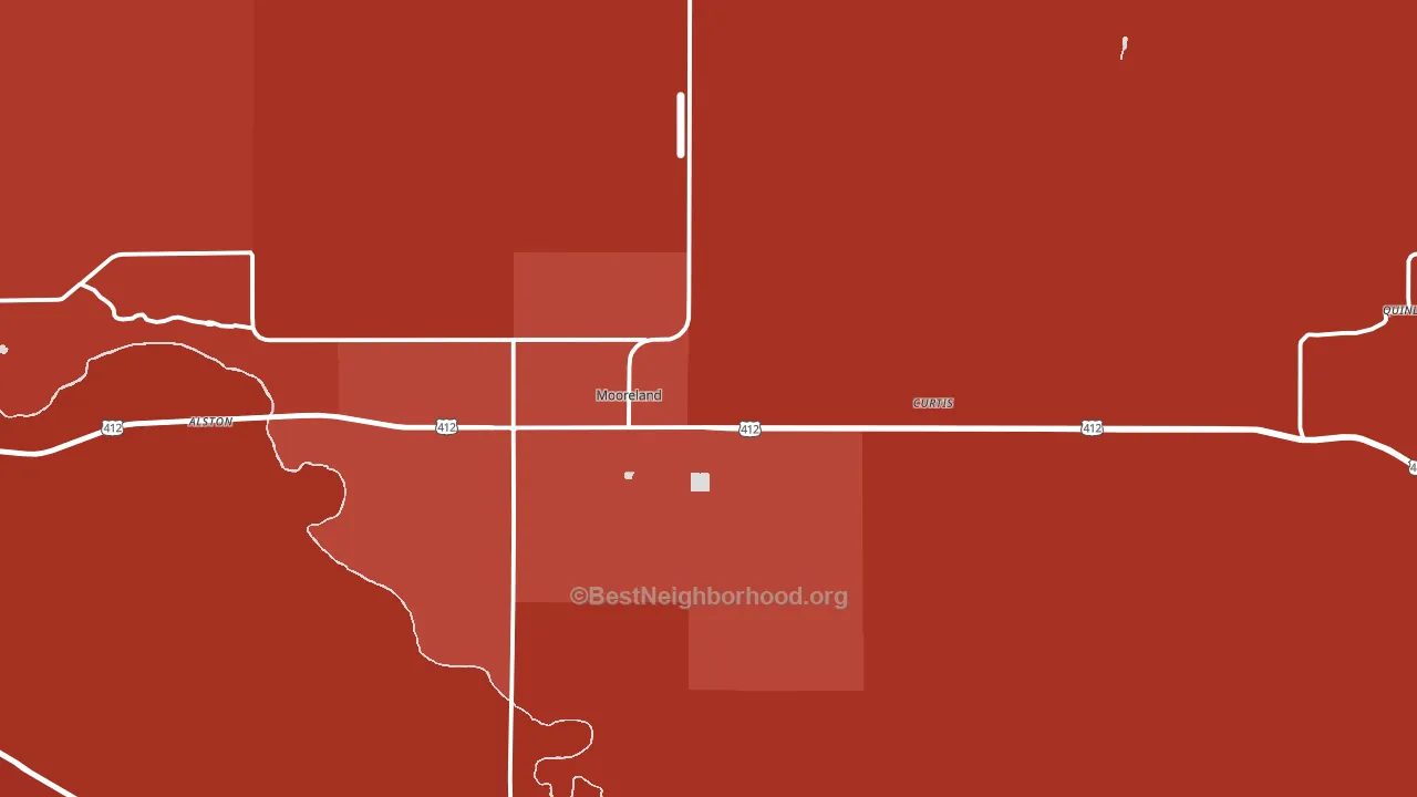 73852, OK block-group political-lean map
