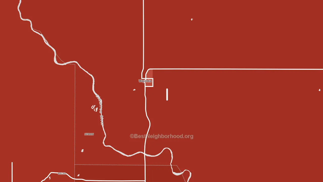 73860, OK block-group political-lean map