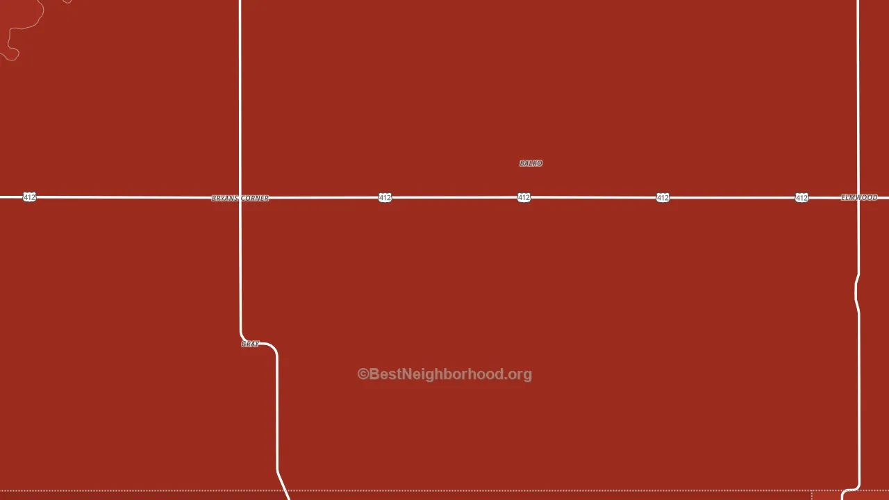 73931, OK block-group political-lean map