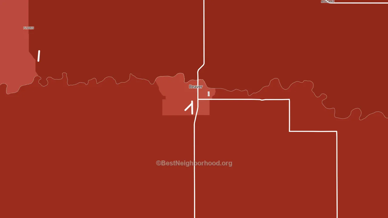 73932, OK block-group political-lean map