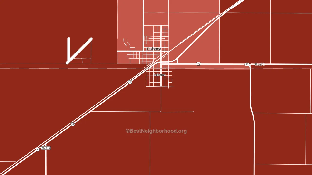 73960, TX block-group political-lean map