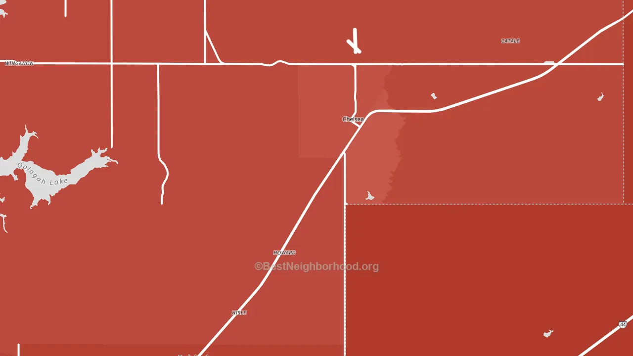 74016, OK block-group political-lean map