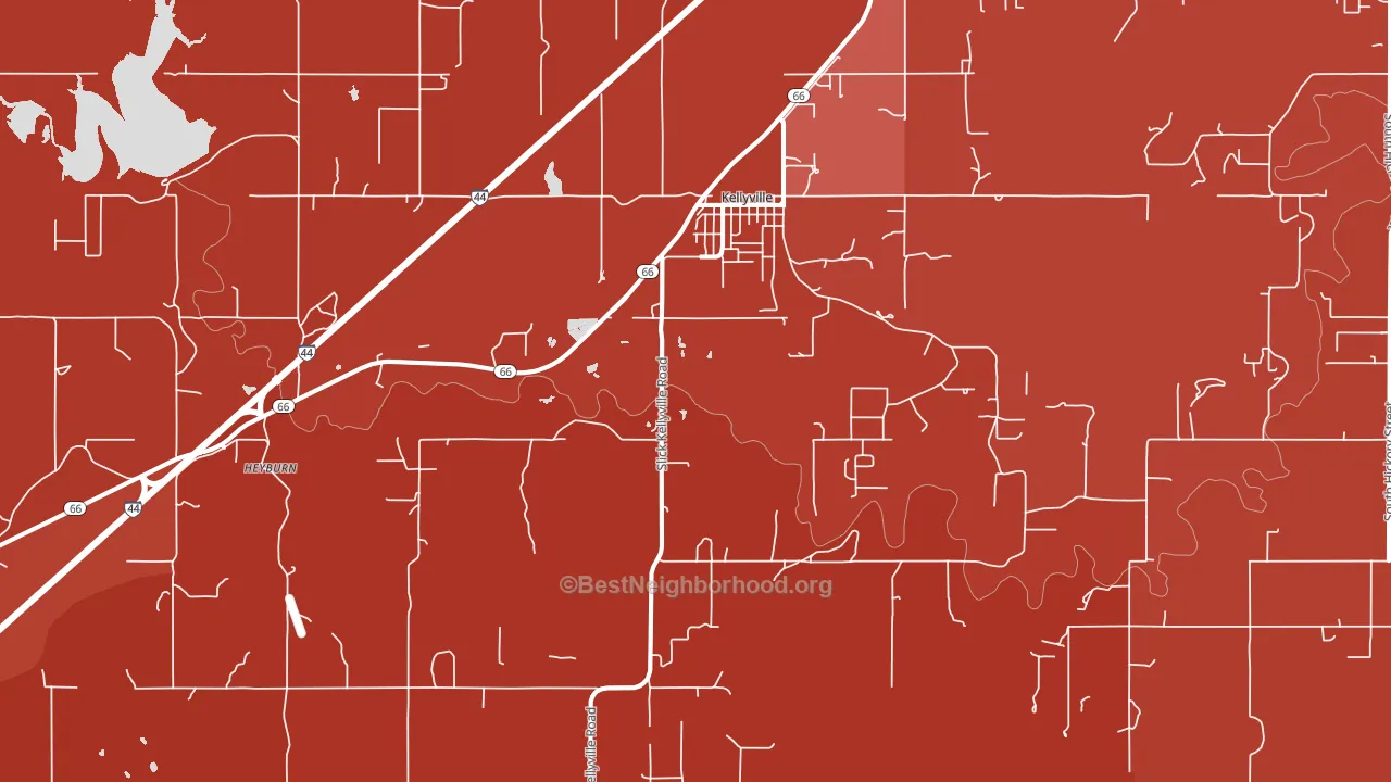 74039, OK block-group political-lean map