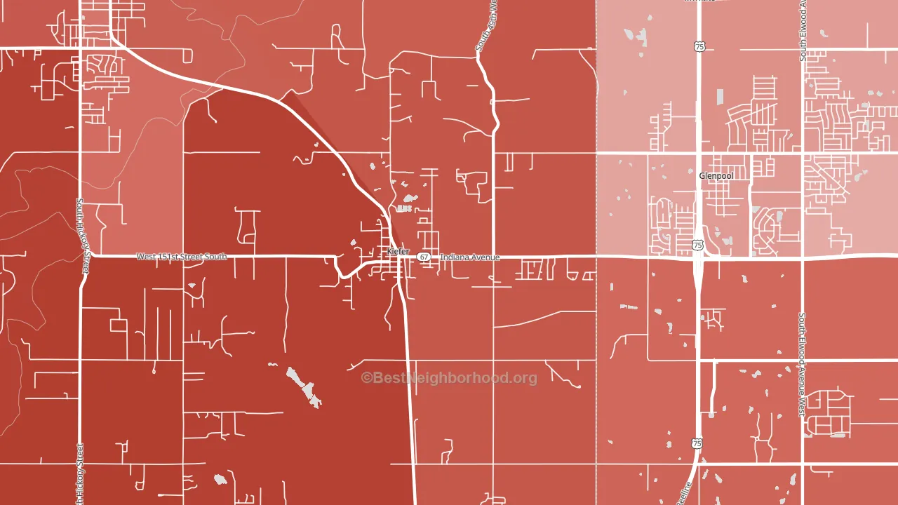 74041, OK block-group political-lean map