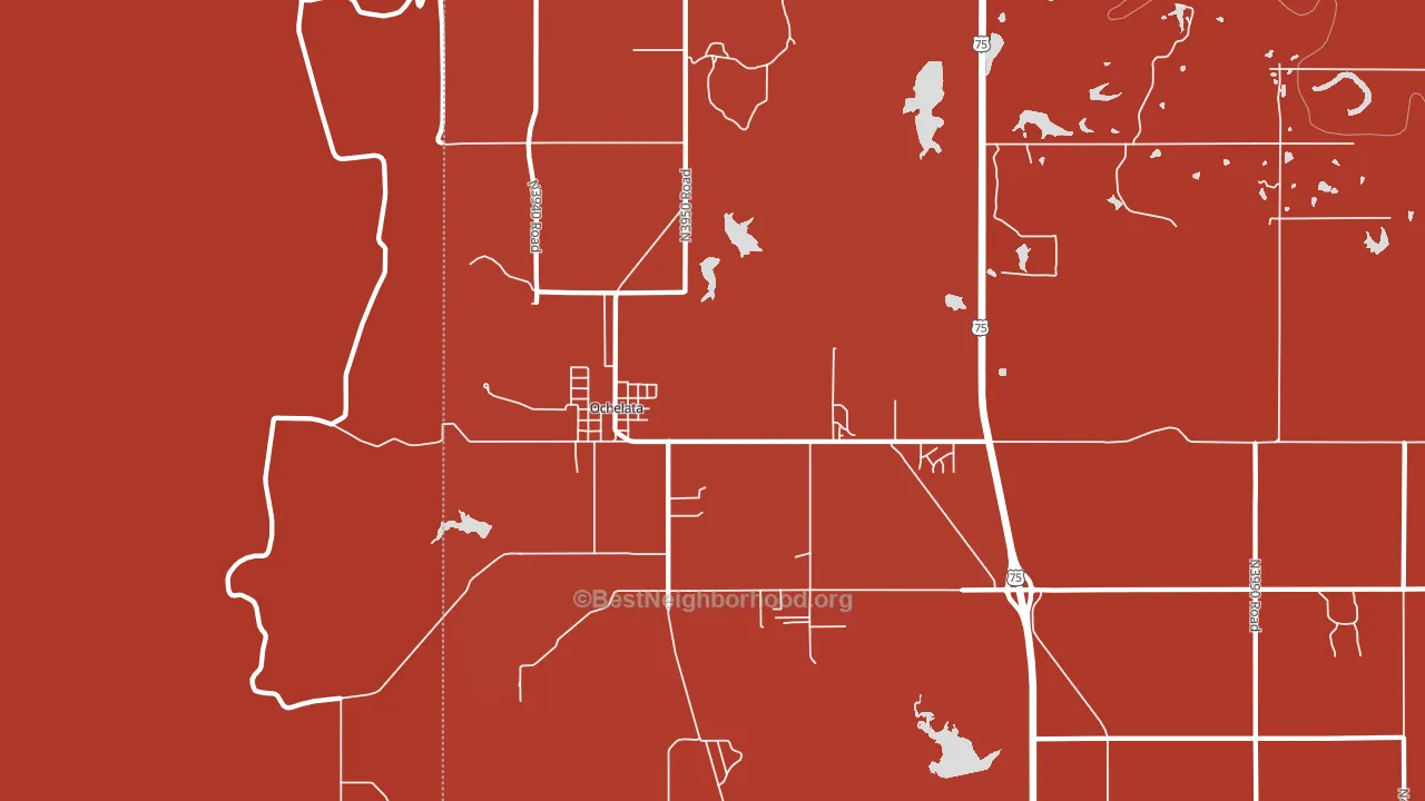 74051, OK block-group political-lean map