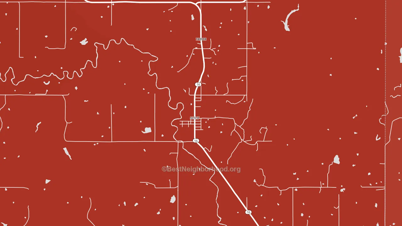 74071, OK block-group political-lean map