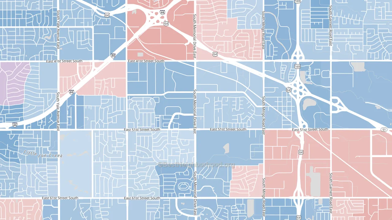 74145, OK block-group political-lean map