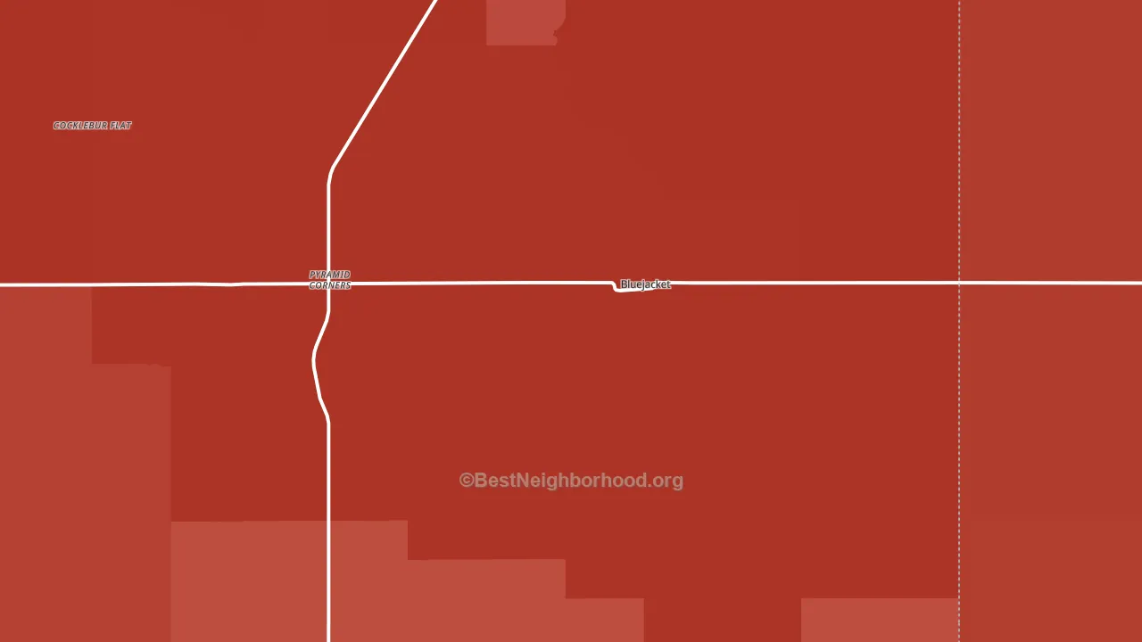 74333, OK block-group political-lean map