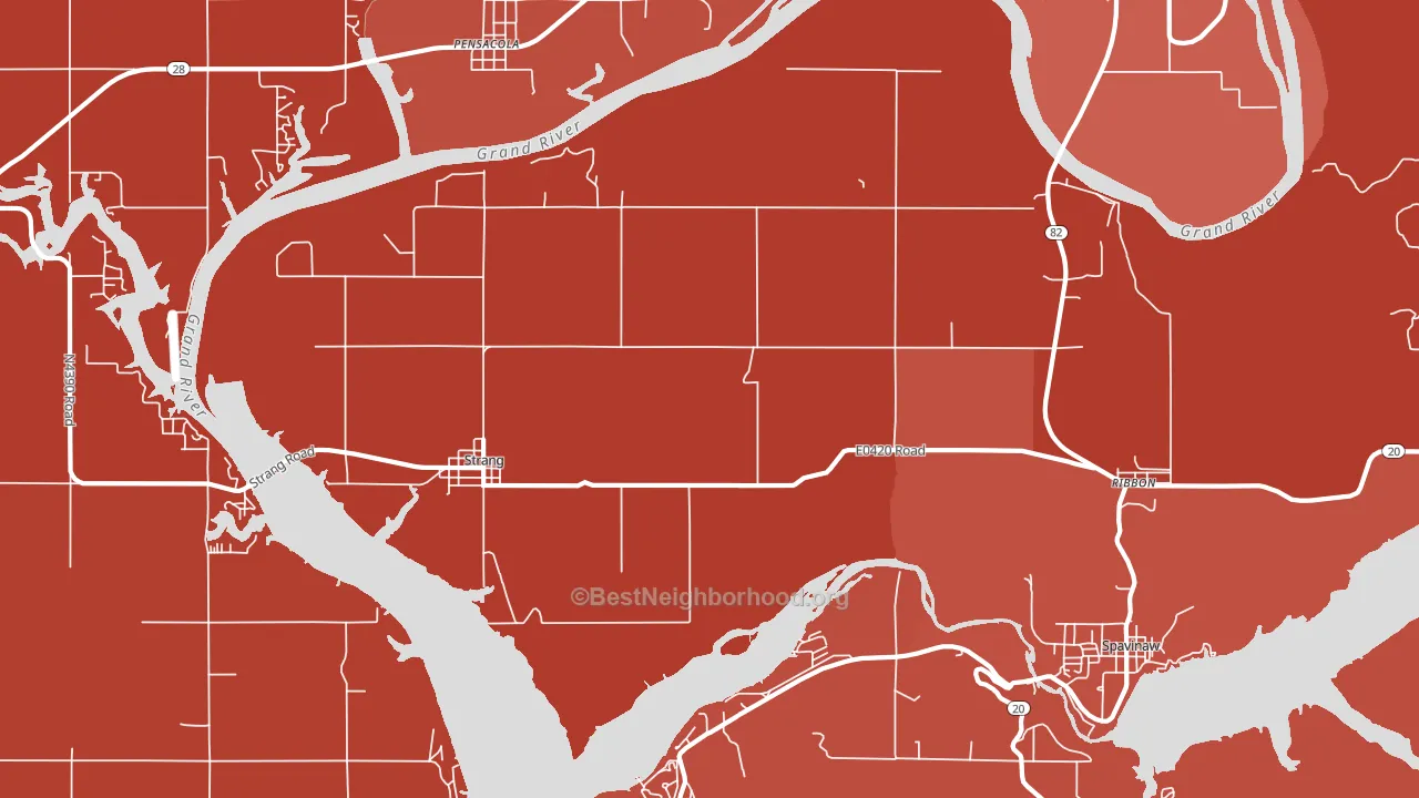 74367, OK block-group political-lean map