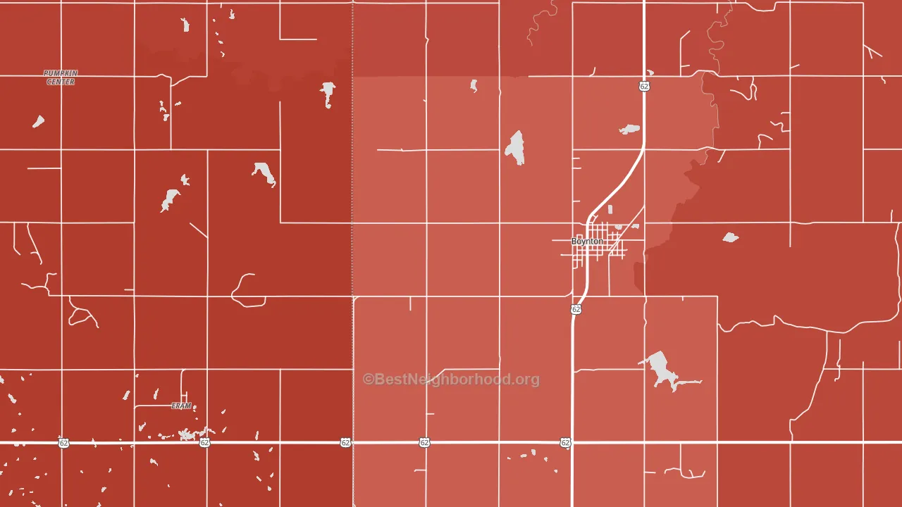 74422, OK block-group political-lean map