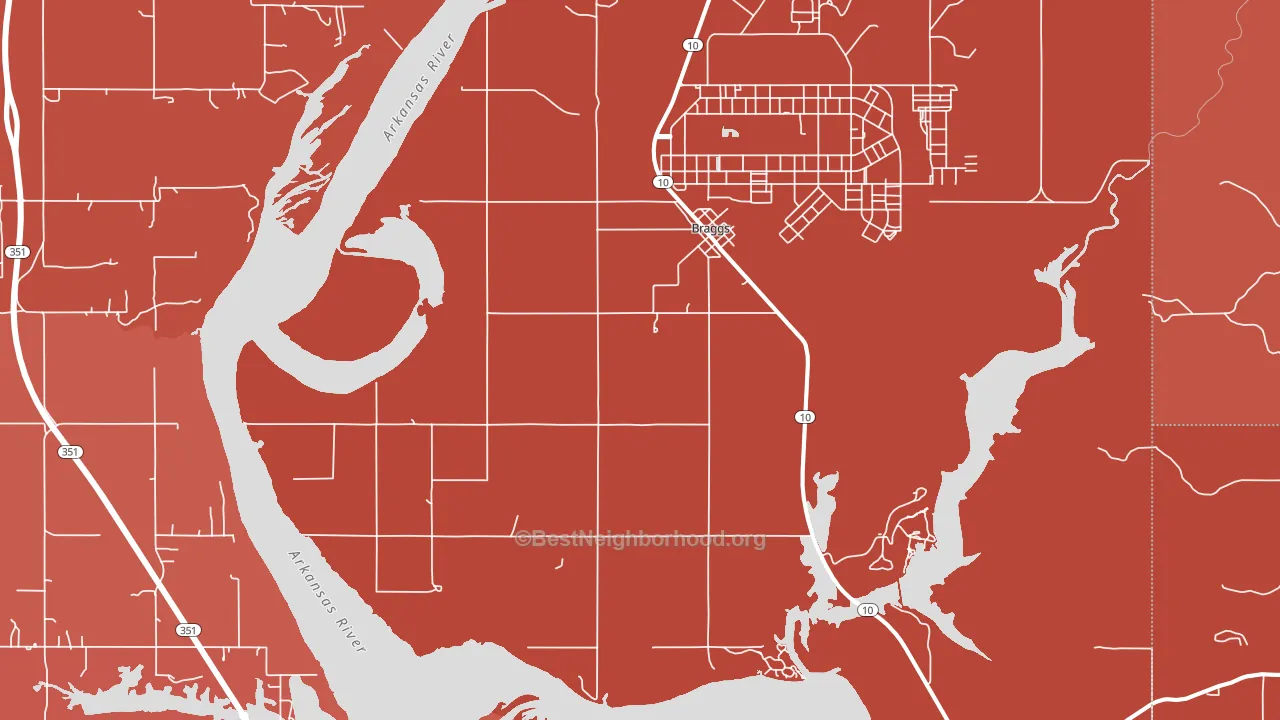 74423, OK block-group political-lean map